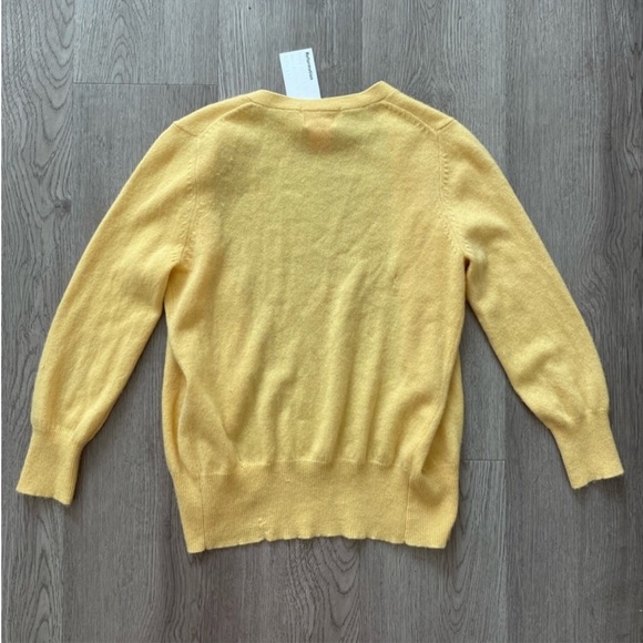 Reformation Vintage Butter Yellow Cashmere Cardigan - Picture 2 of 3